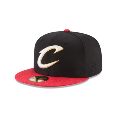 Black Cleveland Cavaliers Hat - New Era NBA Shadow Tech 59FIFTY Fitted Caps USA3160574